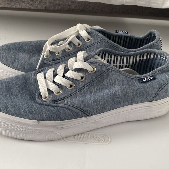 VANS Women’s Light Heather Blue Skate Sneaker Shoes Sz 7.5 - Picture 3 of 6